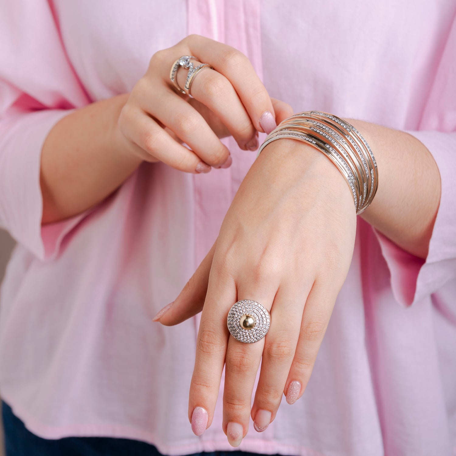 Anillo Círculo Dorado